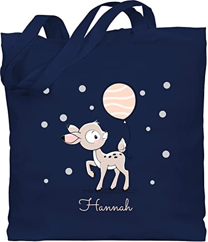 Geschenk mit Namen personalisiert by Shirtracer - Baumwolltasche - Tiere - Süßes Reh Rehkitz