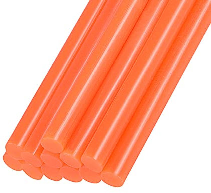 Rebower Colla a Caldo Stick Mini Adesivo Colla a Caldo Colla Pistola Sticks, [per Arte, Artigianato, Fai-da-Te, Card Creazione] - 0,27 x 4/Arancione/12pz