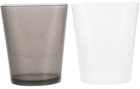 FOMIYES Vaso Medidor Plástico Transparente Cuadrado 2 Piezas Con Escalas Claras Y Base Estable Para Medición Precisa En Cocina Y Manualidades