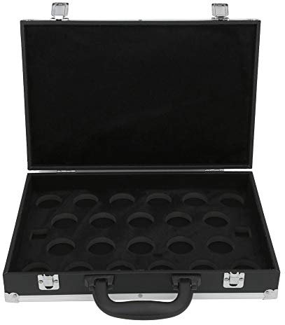 TOUISEDGI Billardkugeln Aufbewahrungsbox Kristallbox 22 Kugeln Box Tragetasche Billard Snooker Pool Tragetasche mit Tragegriff 2 Edelstahlverschlüsse