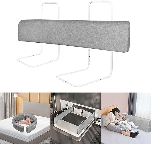 YRHome 1 griglia di protezione per il letto da 100 cm, per bambini, con chiusura lampo, per bambini e neonati, colore grigio