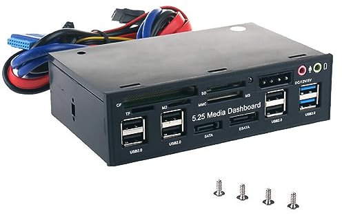Tablero de ordenador multifuncional, lector de tarjetas interno, panel frontal de PC, soporte para WindowsXP/Vista/Win7/8/10