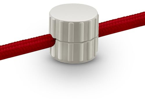 QuirkLz 7 pezzi Decentratore da Parete e Soffitto per Cavi, Ideali per fissaggio cavo elettrico tessile, Decentratore Lampadario - Include Viti e Tasselli