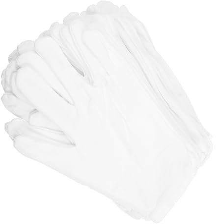 MERRYHAPY 12pairs Men Working Gloves Cotton Gloves Elastic Cotton Hand Covers for Coin Collection