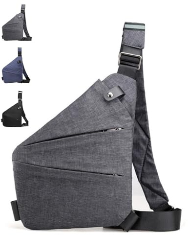 Gipfelfreund Anti Diebstahl Tasche, Diebstahlsichere Tasche, Umhängetasche, Schultertasche, Brusttasche, Anti-Diebstahl, Sicherheitstasche Reise für Damen und Herren