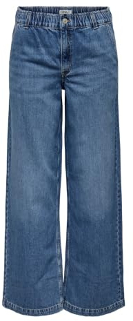 ONLY Jeans Femminili a Gamba Larga ONLCOMET Vita Media Ampio Taglio Gamba Jeans, Media Blu Denim, (XL) W x 32L