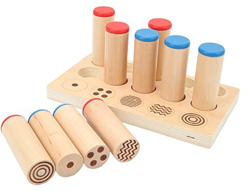 Giocattolo di Cilindri Sonori in Legno, Set di Bastoncini Sonori Educativi per L'integrazione Sensoriale Sensoriale Montessori per Giocattoli Educativi per Bambini