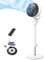 Dreo Poly Fan 306 for Bedroom, 80° Oscillating Fan with Remote, 80ft Floor Fan for Office, 25dB Quiet Standing Fan, Pedestal Fan with 3 Speeds, 90° Manual Vertical, 34-41 Adjustable Height, 6H