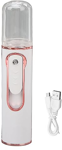 Tyenaza tragbarer Nano -Gesichtsmister, Mini -Gesichtsdampfer USB wiederaufladbarer Nebelbefeuchter mit 30 ml visueller Wassertank für die Feuchtigkeit des Gesichts