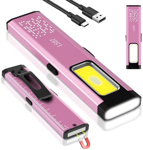 AXFEE Mini Lampe de Poche Plate EDC, Cob Lampe de Travail,Mini Lampe Torche