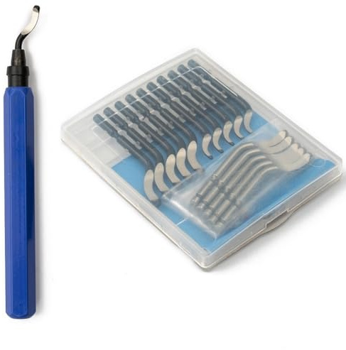 MeevrgR 15-Piece Deburring Tool Kit with 3 Types of HSS Blades for Metal, Wood, and Plastic, Compatible with Rotary Tools