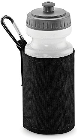 Quadra Water Bottle And Fabric Sleeve Holder (One Size) (Black)