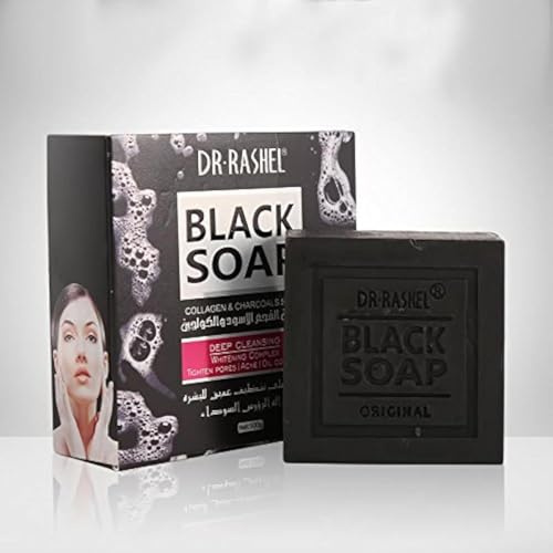 Dr. Rashel Collagen-Aktivkohle-Seife, schwarze Stange, trockene Haut, Feuchtigkeitscreme, Akne-Behandlung, Gesichts-Tiefenreinigung und Ölkontrolle