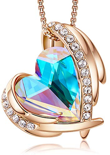 CDE Kette Damen Rosegold Herz Halskette für Frauen Schmuck mit Elegante Geschenkverpackung Weihnachten Geschenk für Sie Frau Freundin Mama Valentinstag/Party/Hochzeitstag/Jubiläum/Geburtstag