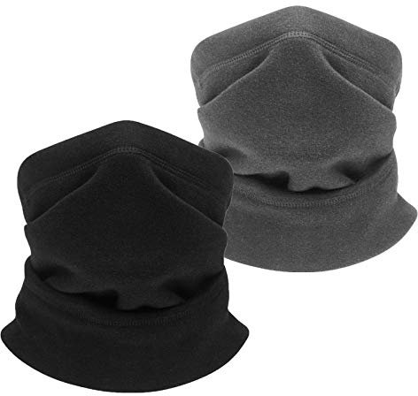 TAGVO Thermo Fleece Halswärmer, Winter Fleece Futter Nackenwärmer Schal, Elastische Halsmanschette, Winddichter Ski Halswärmer, Sturmhaubenmaske für Damen und Herren - Universalgröße