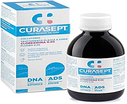 Curasept Rince-bouche 0,05, 200 millilitres, soulagement de la sensibilité, sans alcool