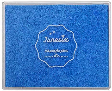 Große Stempelkissen, waschbar, für Scrapbooking, Fingermalfarbe, Stempelkissen für Kinder, für Gummistempel, DIY-Karten, Gemälde, Baby-Fußabdruck (Hellblau)