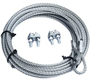 Masidef: Member of the Würth Group Kit per porte basculanti fune diametro 4 mm. con gancio ad asola + 2 morsetti
