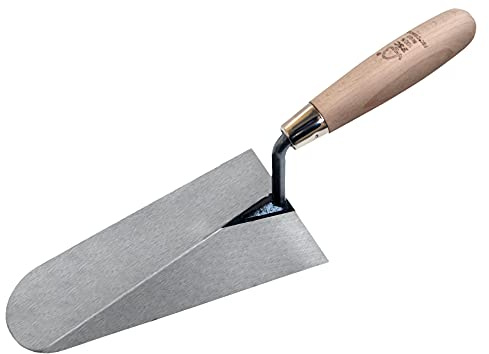 Nespoli N0D1905718 Maurerkelle mit runder Spitze, Holzgriff, 18 cm