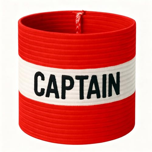 Fitness Health Fascia da capitano, fascia da capitano, per adulti e ragazzi, 5 colori disponibili per diversi sport, fascia elastica da braccio per capitano (rosso, adolescente)