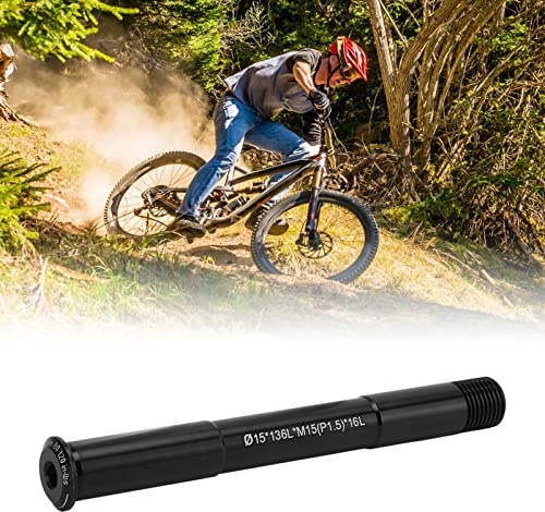 Perno Passante Per Bici, Parti di Ricambio del Mozzo della Forcella Dell'asse della Ruota del Mozzo Anteriore in Lega di Alluminio M12 M15 Per Bici da Strada di Montagna(Φ15*136L*M15(P1.5）*16L)