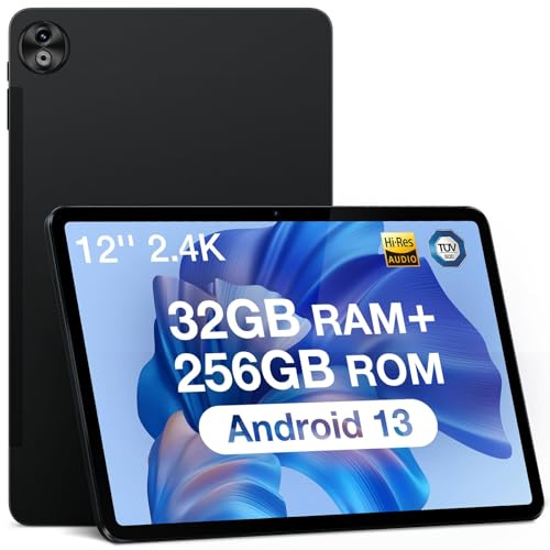 DOOGEE T20 Ultra Android 13, 12 surfplatta, 32GB + 256 GB (TF 2TB) Helio G99 Octa-Core touch-surfplatta, 1 800 mAh, 2,4K-skärm, 16 MP+8MP, 4G LTE/5G, wifi-spelsurfplatta, GMS/GPS/Widevine L1