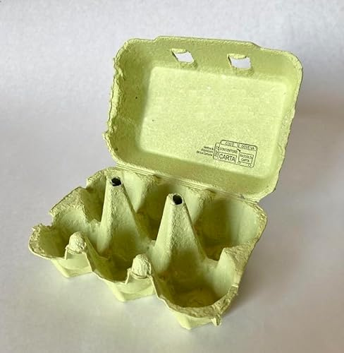 60 Contenitori Portauova in Cartone Riciclato per 6 Uova, Verde | Cartone neutro riciclabile e biodegradabile. Confezioni robuste per uova di gallina, ideali per allevamento e vendita.