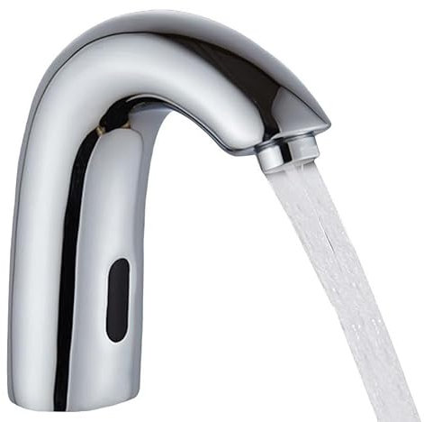 Automatik Infrarot Wasserhahn Bad, Badarmatur, Wassersparen Berührungsloser Waschtischarmatur Induktion, Waschtischmischer, Einhebelmischer für Restaurants, Einkaufszentren, Hotels, Schulen, Bürogebäu