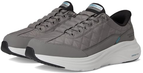 Skechers Men's Contour Foam Cozy Fit Hands Free Slip-in Sneaker,Charcoal/Black,12 Wide