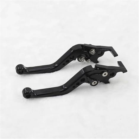 Motorrad Bremshebel Motorradzubehör Modifizierte Teile Klappbarer Kupplungshebel Verstellbarer Trommelbremslenker Modifiziertes Horn Verstellbarer Handhebel Kupplung Bremshebel(Schwarz)
