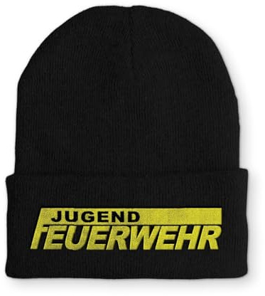 tshirtladen Beanie Jugendfeuerwehr Wintermütze Mütze mit lustigem Spruch