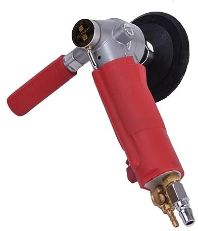 OUTFYT Pulidora neumática de 4 Pulgadas con alimentación de Agua, Herramienta de Amoladora Angular, lijadora de Aire, lijadora húmeda de Agua, 4300rpm,Alto Rendimiento De Seguridad