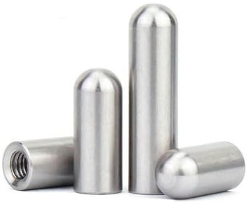 M3 M4 M5 M6 Tassello Filettatura Interna Vite Dado 304 Acciaio Inox Testa Tonda Singola Cilindrica Perno Posizionamento Perno Hardware Fissaggio-M5X55(5pz)