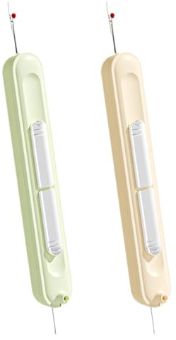 AEIOPRS 2 Pcs 2-in-1 Enfile-aiguille et coupe-couture Guide d'enfilage d'aiguille Needle Threaders for Hand Sewing Guide d'enfilage pour chas d'aiguille main Needle Threader & Seam Ripper Tool
