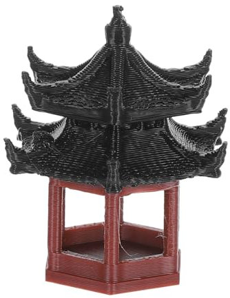 Toyvian Mini Statua Padiglione in Cinese Piccolo Bonsai Decorazione Per Acquario Padiglione Statuetta in Miniatura Per Balcone o