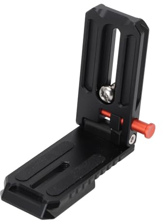 Foldable DSLR Camera L Bracket, Vertical Horizontal Switching Tripod Quick Release Plate with 1/4 Inch Screw Mount for Arca Swiss, Universal for DSLR and Mirrorless Cameras