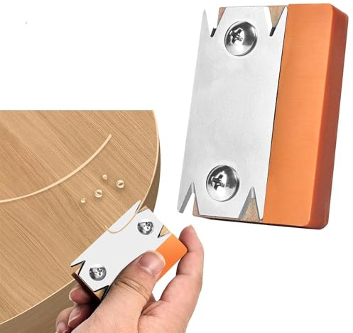 Kantenschneider, Tragbar Manueller Kantenumleimer, Rutschfest Umleimer für Holzbearbeitung, Kantenhobel für Entgraten für Möbel und Furnierarbeiten (orange 1)