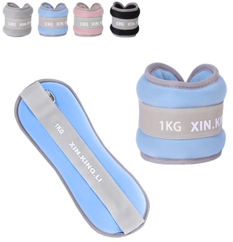 Paire de poids de cheville réglables en néoprène de 0,5 à 2 kg pour homme et femme, Pilates, fitness, course, marche, gym, musculation, poignet et jambe