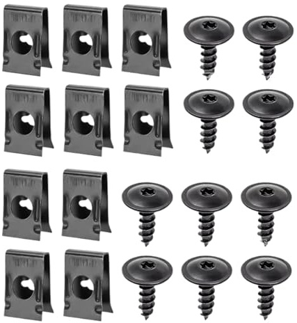 Abrazaderas U Para Automóvil Con Tornillos - Juego de Sujetadores y Tornillos para Vehículos,Accesorios De Reparación Metálicas Anticorrosivas Para Paneles Parachoques Tablero De Camiones Autocaravana