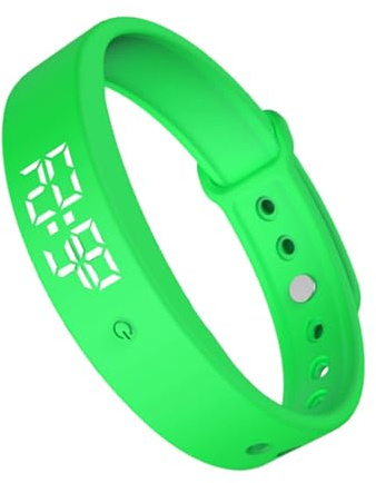 Pulsera despertador vibratoria, pulsera inteligente despertador vibratoria, 3 alarmas recordatorios de bebida, para adolescentes adultos, hombres, mujeres mayores, limpieza medicamento fitness cama