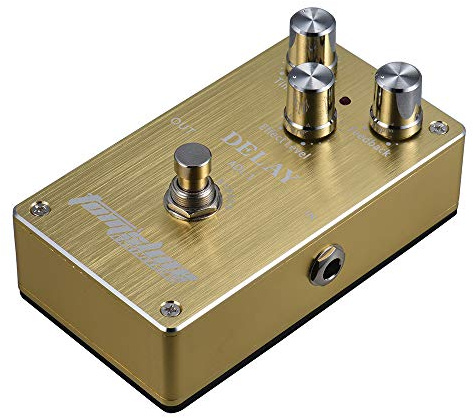 Walfront Pedal de Retardo de Aluminio, Efecto de Guitarra Eléctrica True Bypass, Tiempo de Retardo de 50 Ms a 400 Ms, para Músicos y Guitarristas Eléctricos