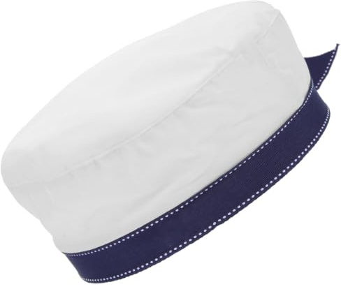 Ciieeo Weißer Matrosen Hut aus Polyester für Damen Bequeme und Auffällige Uniformmütze im Chicen Stil für Sommer Kostüm und Freizeit