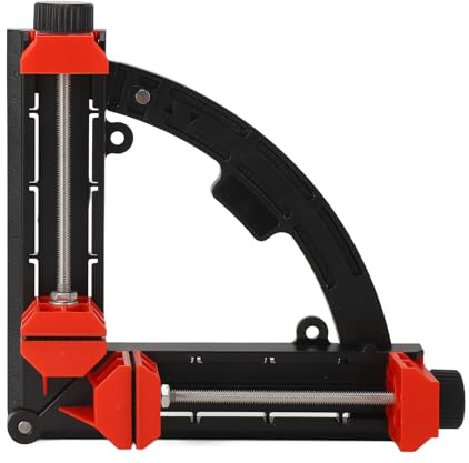 Morsetto angolare regolabile rapidamente Morsetto angolare professionale per la lavorazione del legno con pulsante di blocco rapido per fissaggio ad angolo retto e materiale ABS