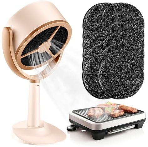 LCPKUTTR 1pcs Mini Desktop Range Hood, Portable Range Hood, Adjustable Mini Extractor Hood with Strong Suction and Low Noise, Extractor Fan for Indoor Outdoor Easy to Clean