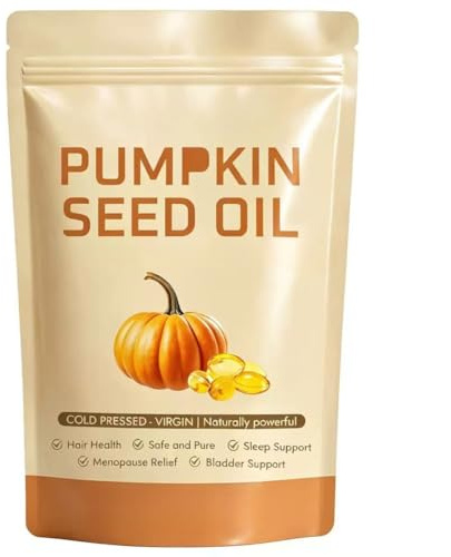 Softgel Naturali Di Olio Di Semi Di Zucca, Promuove Capelli Sani E Benessere Interno Complessivo, Non OGM
