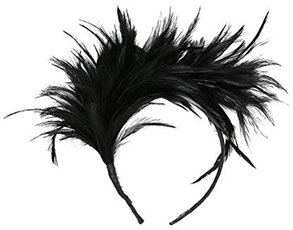 Fascinator Haarreif mit Federn aus Vinatge für Damen, -Party, Schwarz