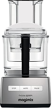 Magimix 5200XL Premium Food Processor | 3.7L BPA-Free Bowl | Quiet & Powerful Motor | Multifunctional 8 in 1 Solution | Satin | 18714 | BPA-free bowls prevent chemical migration to food, running on a commercial-grade quiet induction motor for kitchen safety.