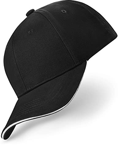 REEFLESS® Baseball Cap Herren Damen schwarz weiße Basecap - verstellbare Kappe - Caps für Männer Frauen