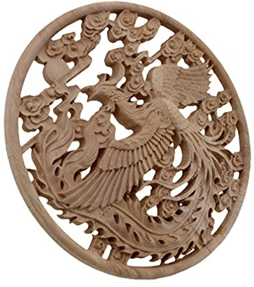 Schnitzerei-Dekoration, Holzapplikation für Möbel, Schrank, Tür, Rahmen, Holzaufkleber, Eckverzierung, für Vintage-Heimdekoration, 24 cm