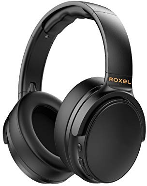 Roxel H550BT Wireless Headphone Over Ear Foldable Headphone with Microphone, Quick USB Charging with 15 Hours Battery Life, Bluetooth Headphone Compatible with Tablets, Smartphones, Smart TV